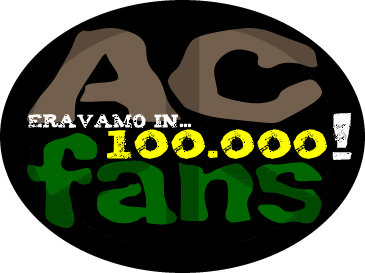 Logo di ACfans ''Eravamo in... 100.000!''